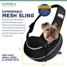 Load image into Gallery viewer, Pet Carrier Expandable Sling For Small Dogs And Cats Black: Blue