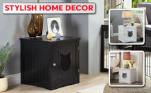 Load image into Gallery viewer, Cat House Side Table, Nightstand Pet House, Litter Box Enclosure