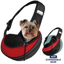 Load image into Gallery viewer, Pet Carrier Expandable Sling For Small Dogs And Cats Black: Blue