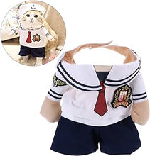 Load image into Gallery viewer, Whisker Sailor:Nautical Cat Costume -Sail the high Seas in Style