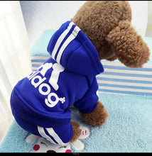 Load image into Gallery viewer, Adidog Pet Tracksuit | Sporty Dog Hoodie