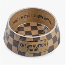 Load image into Gallery viewer, Checker Pattern Chewy Vuiton Bowl Set