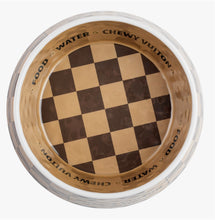Load image into Gallery viewer, Checker Pattern Chewy Vuiton Bowl Set