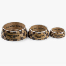 Load image into Gallery viewer, Checker Pattern Chewy Vuiton Bowl Set