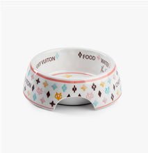Load image into Gallery viewer, White Chewy Vuiton Bowl Set