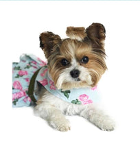 Load image into Gallery viewer, Pink Rose Dress with D-Ring and Matching Leash