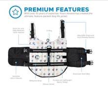 Load image into Gallery viewer, Dog Life Jacket- "Nautical" Pet Preserver by Paws Aboard - Dog Life Vest