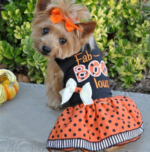 Load image into Gallery viewer, Halloween Fab-BOO-Lous Dog Harness Dress – Cute Costume for Halloween Pets