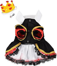 Load image into Gallery viewer, Royal Queen of Hearts Dog Costume – Dress & Crown Set
