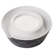 Load image into Gallery viewer, Black Checker Chewy Vuiton Dog Bowl Set – 2 Piece