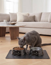 Load image into Gallery viewer, Black Checker Chewy Vuiton Placemat