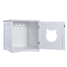 Load image into Gallery viewer, Cat House Side Table, Nightstand Pet House, Litter Box Enclosure