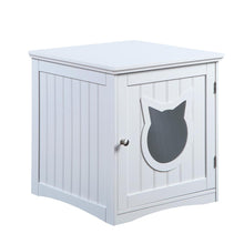 Load image into Gallery viewer, Cat House Side Table, Nightstand Pet House, Litter Box Enclosure