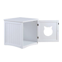 Load image into Gallery viewer, Cat House Side Table, Nightstand Pet House, Litter Box Enclosure