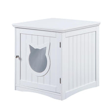 Load image into Gallery viewer, Cat House Side Table, Nightstand Pet House, Litter Box Enclosure