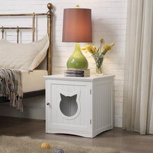 Load image into Gallery viewer, Cat House Side Table, Nightstand Pet House, Litter Box Enclosure