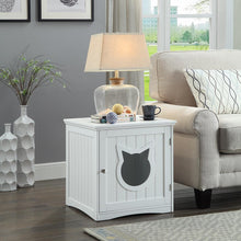 Load image into Gallery viewer, Cat House Side Table, Nightstand Pet House, Litter Box Enclosure