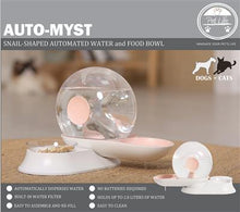 Load image into Gallery viewer, Pet Life® 'Auto-Myst' Snail-Shaped 2-in-1 Filtered Water and Food Bowl