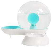 Load image into Gallery viewer, Pet Life® 'Auto-Myst' Snail-Shaped 2-in-1 Filtered Water and Food Bowl