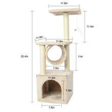 Load image into Gallery viewer, Ultimate Cat Haven: Tree House Tower for Endless Feline Fun!