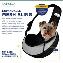 Load image into Gallery viewer, Pet Carrier Expandable Sling For Small Dogs And Cats Black: Red