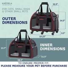 Load image into Gallery viewer, Luxury Lorry PRO Pet Carrier with Removable Wheels Red