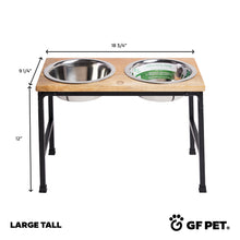 Load image into Gallery viewer, Wood & Metal Elevated Feeder