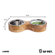 Load image into Gallery viewer, Wood & Metal Feeder Double Diner