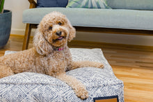 Load image into Gallery viewer, Lounger Pet Bed in Sapphire Spaniel