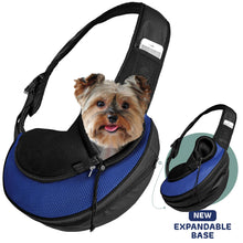 Load image into Gallery viewer, Pet Carrier Expandable Sling For Small Dogs And Cats Black: Red
