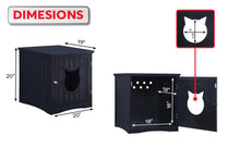 Load image into Gallery viewer, Cat House Side Table, Nightstand Pet House, Litter Box Enclosure
