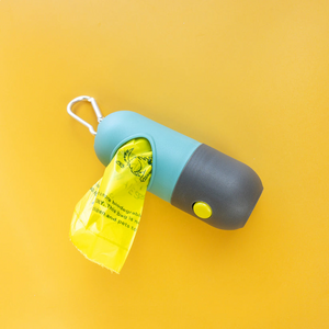 Poop Bag Dispenser with LED Flashlight