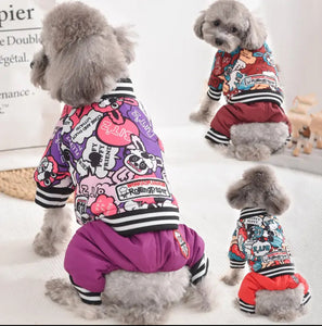 WaterWoofs: Designer Waterproof Dog Jacket Overalls