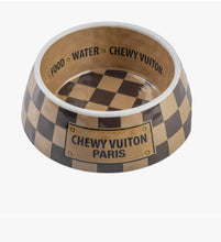 Load image into Gallery viewer, Checker Pattern Chewy Vuiton Bowl Set
