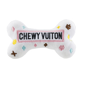 White Chewy Vuiton Bone Toys