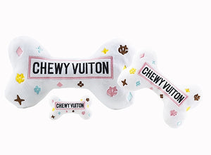 White Chewy Vuiton Bone Toys