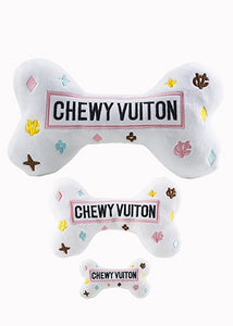 White Chewy Vuiton Bone Toys