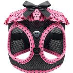 American River Choke Free Dog Harness Polka Dot Collection - Hot Pink and Black Polka Dot