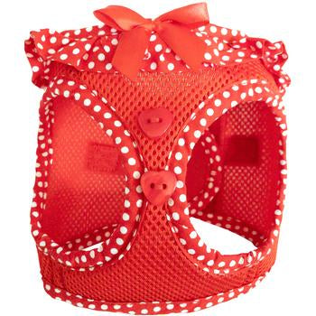 American River Choke Free Dog Harness Polka Dot Collection - Red Polka Dot