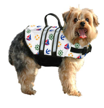 Load image into Gallery viewer, Dog Life Jacket- &quot;Nautical&quot; Pet Preserver by Paws Aboard - Dog Life Vest
