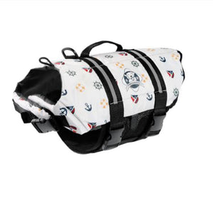 Dog Life Jacket- "Nautical" Pet Preserver by Paws Aboard - Dog Life Vest