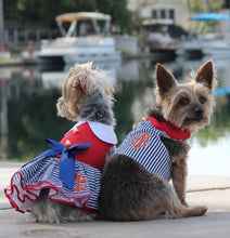 Load image into Gallery viewer, All Paws on Deck! Nautical Dog Dress
