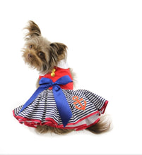 Load image into Gallery viewer, All Paws on Deck! Nautical Dog Dress
