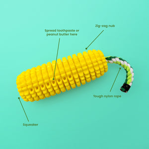 Corn-Shaped Dog Dental Chew Toy