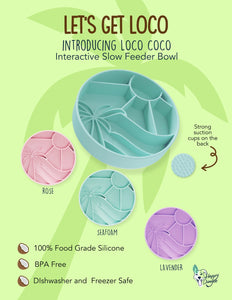 Loco Coco Interactive Slow Feeder Bowl Seafoam