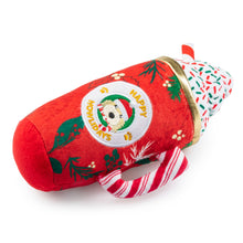 Load image into Gallery viewer, Howliday Cheer Mug Plush Dog Toy – Festive Christmas Dog Toy with Squeaker
