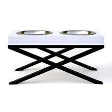 Load image into Gallery viewer, The Woodsman Dog Diner – Elevated Hardwood &amp; Steel Dog Feeder
