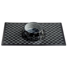 Load image into Gallery viewer, Black Checker Chewy Vuiton Placemat
