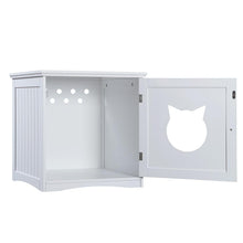 Load image into Gallery viewer, Cat House Side Table, Nightstand Pet House, Litter Box Enclosure
