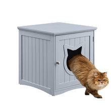 Load image into Gallery viewer, Cat House Side Table, Nightstand Pet House, Litter Box Enclosure
